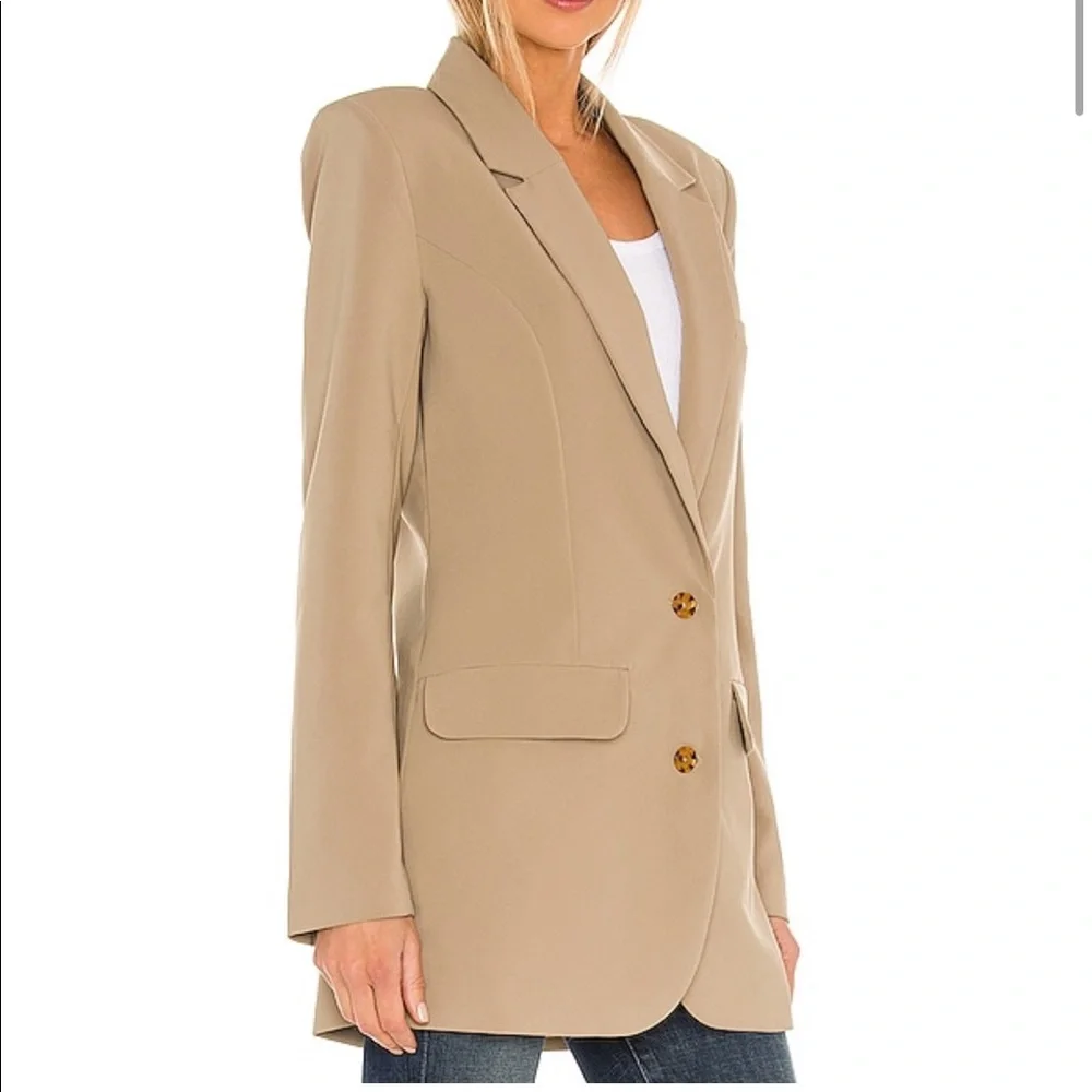 NWT Song of style Zella Blazer taupe nude - Picture 3 of 5